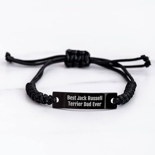 Spring Pet Products Jack Russell Terrier Dad Gifts for Valentine's Day - Best Jack Russell Terrier Dad Ever Rope Bracelet from Jack Russell Terrier Dog Owner to Son - Mallard Moon Gift Shop