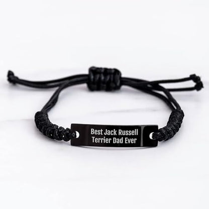 Spring Pet Products Jack Russell Terrier Dad Gifts for Valentine's Day - Best Jack Russell Terrier Dad Ever Rope Bracelet from Jack Russell Terrier Dog Owner to Son - Mallard Moon Gift Shop