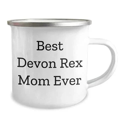 Devon Rex Cat Camping Mug Gifts from Mom - Best Devon Rex Mom Ever, Birthday Unique Gifts for Devon Rex Cat Lovers, Fun Camping Mug for Friends and Family