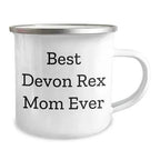 Devon Rex Cat Camping Mug Gifts from Mom - Best Devon Rex Mom Ever, Birthday Unique Gifts for Devon Rex Cat Lovers, Fun Camping Mug for Friends and Family