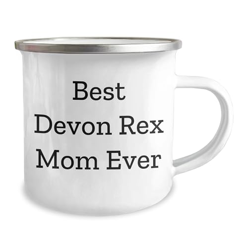 Devon Rex Cat Camping Mug Gifts from Mom - Best Devon Rex Mom Ever, Birthday Unique Gifts for Devon Rex Cat Lovers, Fun Camping Mug for Friends and Family - Mallard Moon Gift Shop