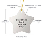 Funny Game Warden Gifts from Friends Unique Star Ornaments for Game Wardens Christmas Unique Gifts
