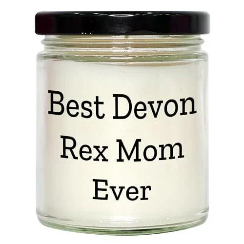 Devon Rex Cat Mom Ever Birthday Unique Gift 9oz Vanilla Soy Candle Love