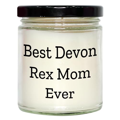 Devon Rex Cat Mom Ever Birthday Unique Gift 9oz Vanilla Soy Candle Love - Mallard Moon Gift Shop