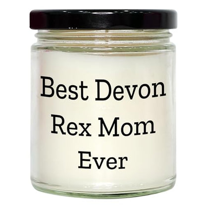 Devon Rex Cat Mom Ever Birthday Unique Gift 9oz Vanilla Soy Candle Love - Mallard Moon Gift Shop
