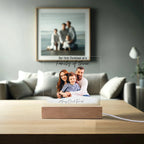Family Acrylic Plaque – “Our First Christmas as a Family of…” | Custom Name & Family Size Light-Up Holiday Gift