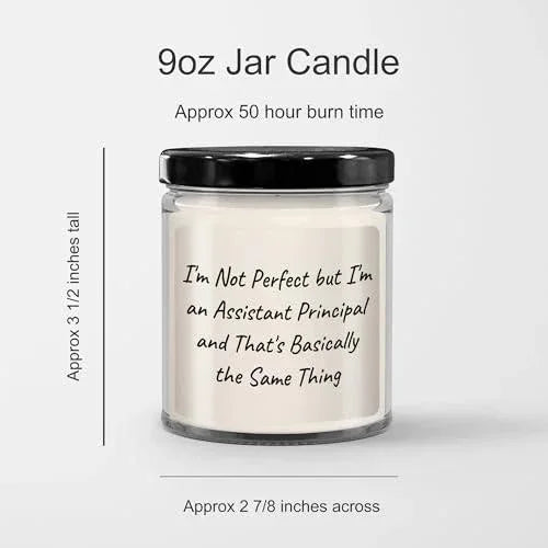 Assistant Principal Gift 9oz Vanilla Soy Candle Inspirational Quote Graduation Unique Gifts from Friends Family