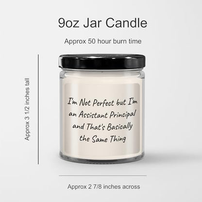 Assistant Principal Gift 9oz Vanilla Soy Candle Inspirational Quote Graduation Unique Gifts from Friends Family - Mallard Moon Gift Shop