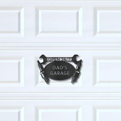 Garage Auto Mechanic Personalized Metal Art Wall Sign - Mallard Moon Gift Shop