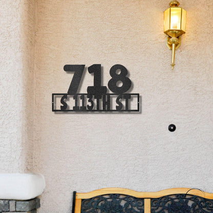 Address Personalized Steel Wall Sign Metal Art - Mallard Moon Gift Shop