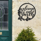 Welcome to Our Porch Indoor Outdoor Steel Wall Sign