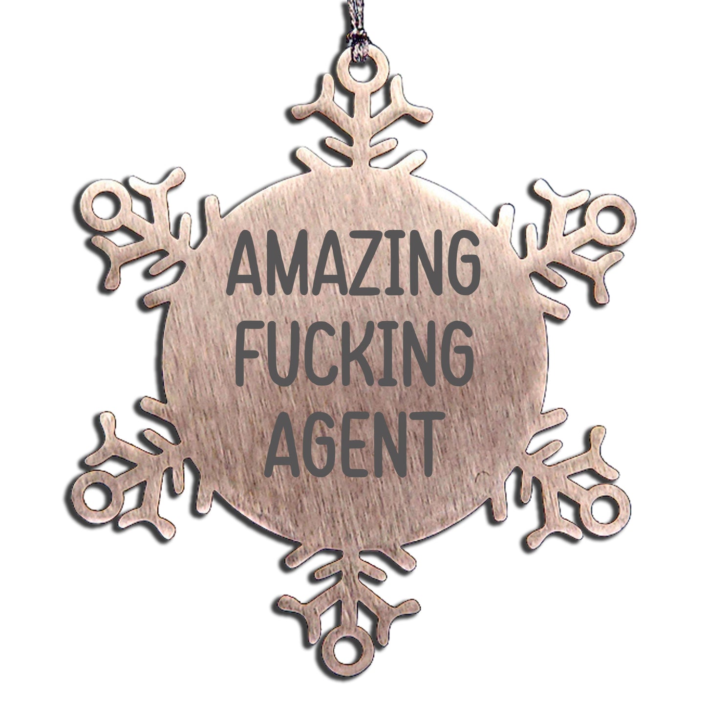 Funny Agent Gift Ideas, Snowflake Ornament for Agents, Unique Christmas Unique Gifts from Friends to Agents, Agents Who Need a Little Inspiration