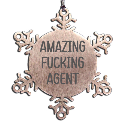 Funny Agent Gift Ideas, Snowflake Ornament for Agents, Unique Christmas Unique Gifts from Friends to Agents, Agents Who Need a Little Inspiration