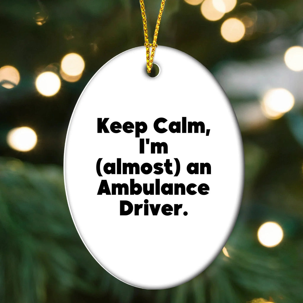 Funny Ambulance Driver Oval Ornament Gifts from Men to Christmas Unique Ambulance Driver Gifts