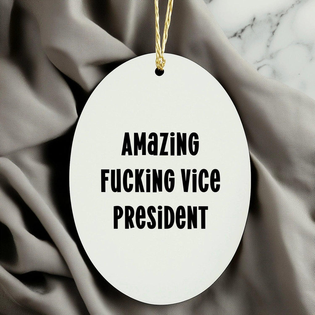 Funny Vice President Oval Ornament Gifts from Friends for Vice President Men, Vice President Oval Ornament Christmas Unique Gifts