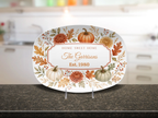 Personalized Thanksgiving Platter, Custom Family Name Serving Platter, Fall Pumpkin Serving Tray, Thanksgiving Hostess Gift