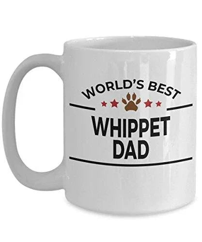 Spring Pet Products World's Best Whippet Dad Coffee Mug – Dog Lover Gift for Whippet Owners – Breed Trait Gift for Pet Parents