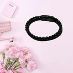 Mother-In-Law Stone Leather Bracelets Motivational Heartfelt Birthday, Christmas Gift - You are Braver than you Believe