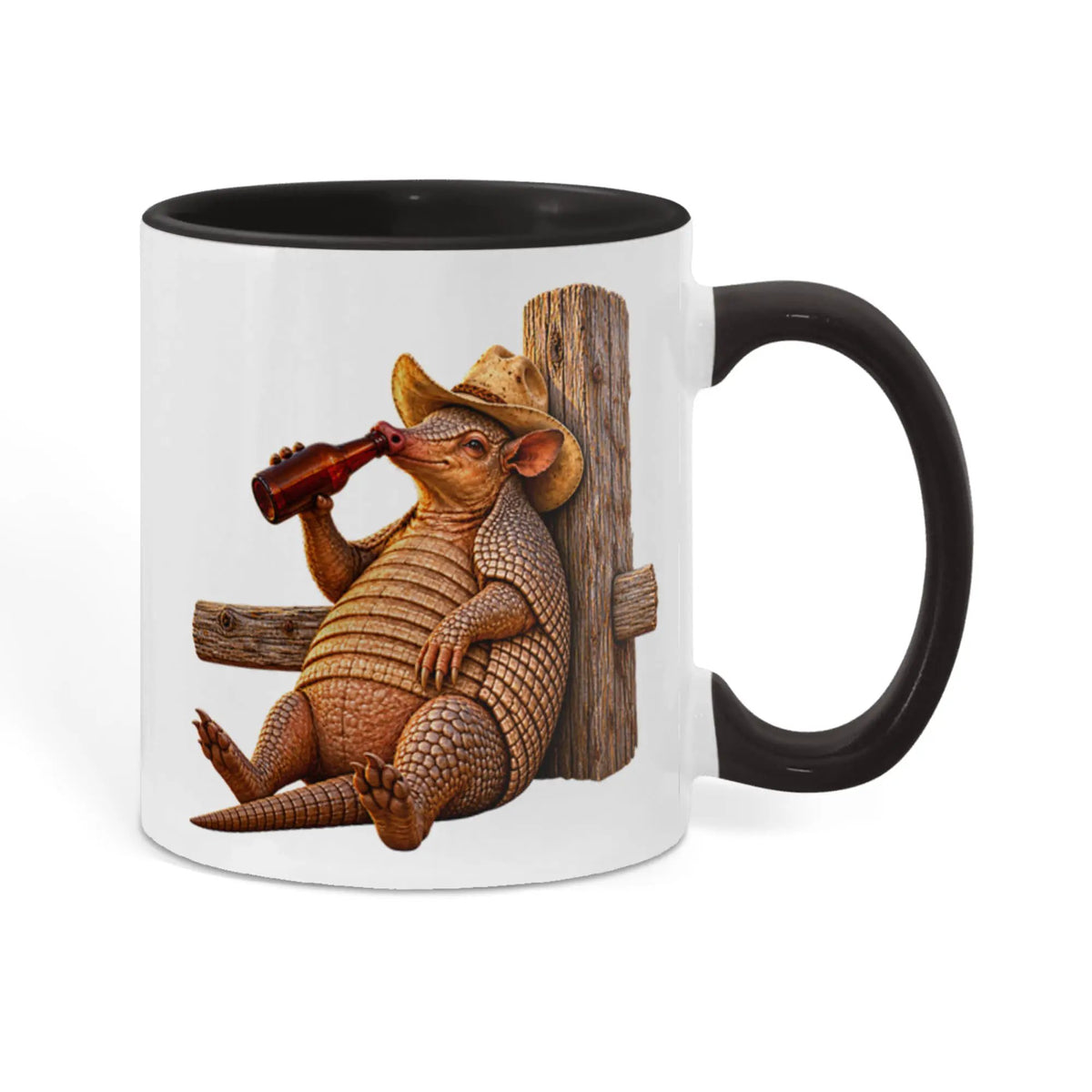 Cowboy Armadillo Accent Mug, Funny Texas Coffee Mug, Western Beer Lover Gift, Armadillo Gift for Him, Rustic Country Mug