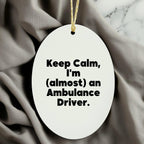 Funny Ambulance Driver Oval Ornament Gifts from Men to Christmas Unique Ambulance Driver Gifts