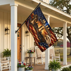 9/11 Never Forget Flag, September 11 Memorial Flag, Double Sided Grommet 911 Remembrance Flag, Patriotic Eagle Liberty Bell Decor