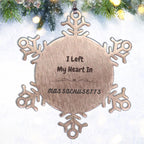 Massachusetts is my home Gifts, Lovely Massachusetts Birthday Christmas Snowflake Ornament For People from Massachusetts, Men, Women, Friends