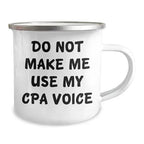 Funny CPA Quotes Gifts for Fellow Accountants on Valentine's: Unique 12oz Camping Mugs for CPA Lovers and Bankers, Enamel Coated Stainless Steel