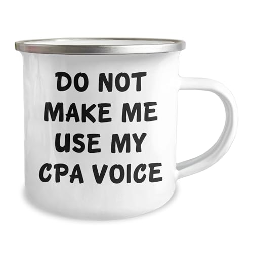 Funny CPA Quotes Gifts for Fellow Accountants on Valentine's: Unique 12oz Camping Mugs for CPA Lovers and Bankers, Enamel Coated Stainless Steel
