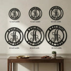 Personalized Monogram Metal Wall Art | Custom Family Name & Established Date Sign | Last Name Metal Wall Decor | Made in USA
