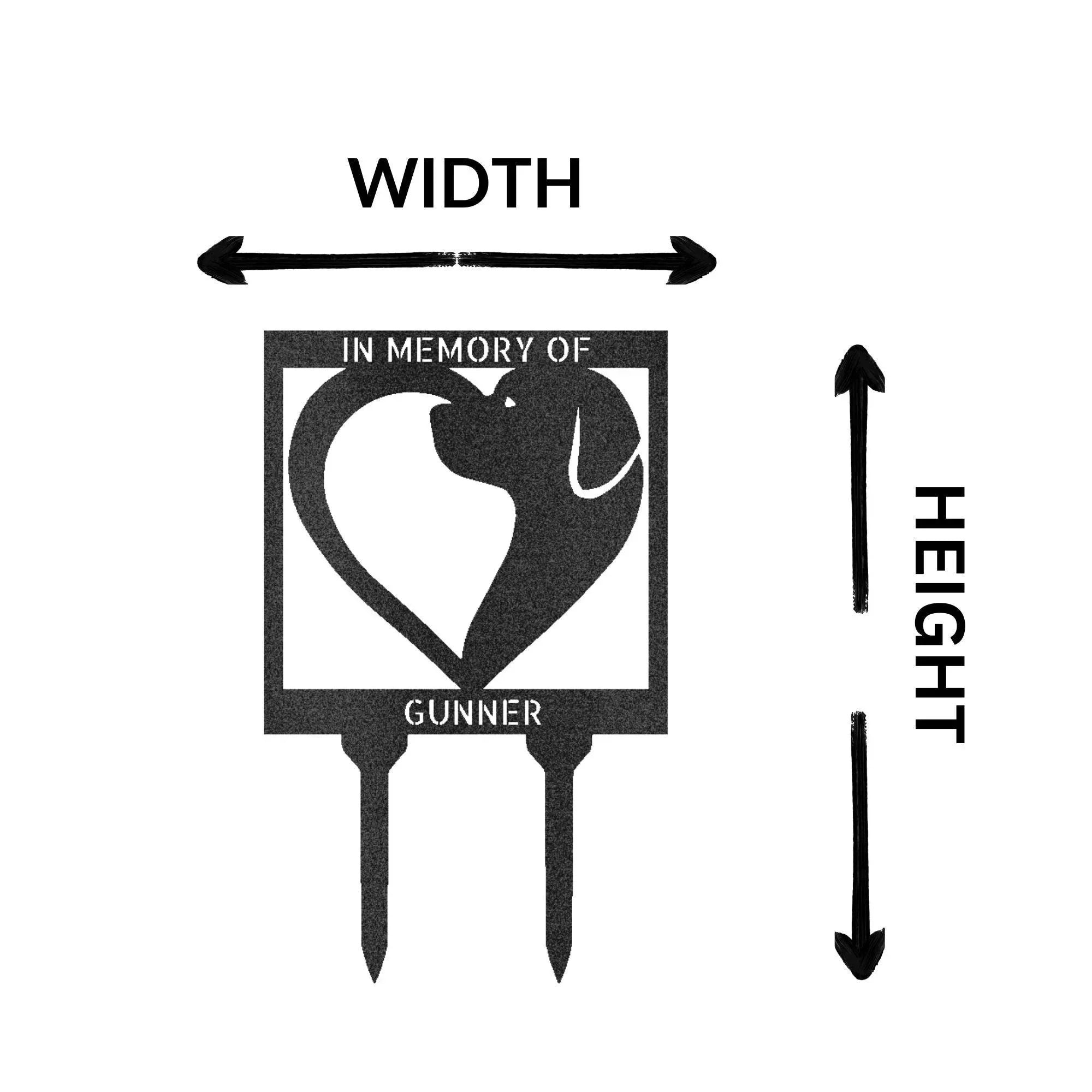 Dog Love Custom Address or Name Yard Garden Lawn Metal Stake Sign