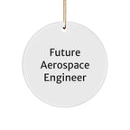 Aerospace Engineer Gifts - 'Future Aerospace Engineer' Circle Ornament for Christmas, Gifts from Family to Future Engineers, Perfect for Office or Home Decor
