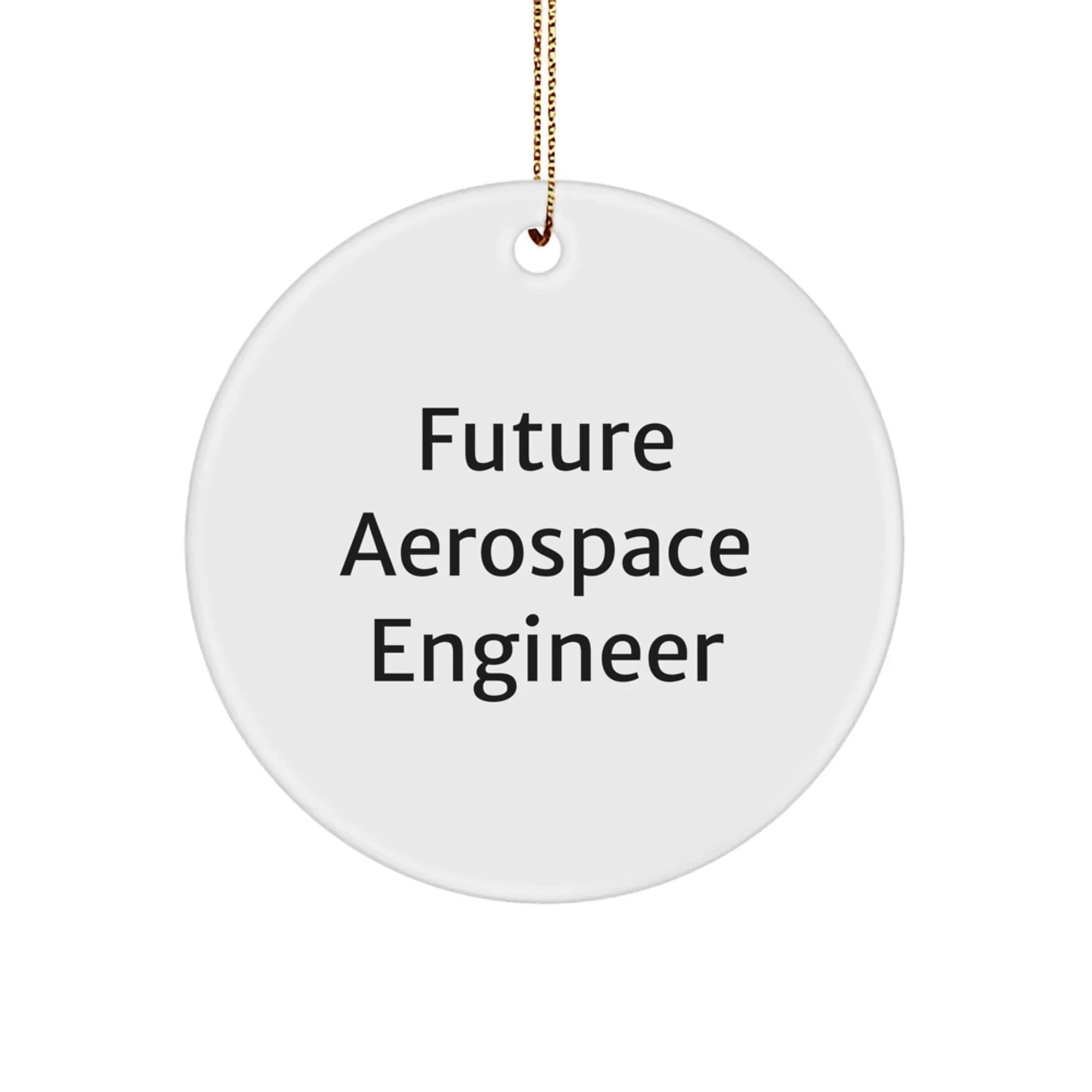 Aerospace Engineer Gifts - 'Future Aerospace Engineer' Circle Ornament for Christmas, Gifts from Family to Future Engineers, Perfect for Office or Home Decor