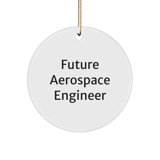 Aerospace Engineer Gifts - 'Future Aerospace Engineer' Circle Ornament for Christmas, Gifts from Family to Future Engineers, Perfect for Office or Home Decor
