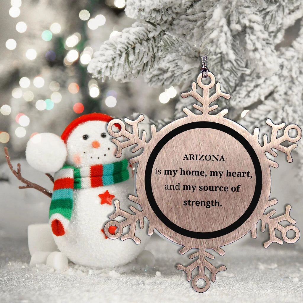 Alabama Keepsakes Alabama Is My Home Snowflake Ornament - Engraved Stainless Steel Tarnish Resistant Shatterproof
