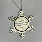 Alabama Keepsakes Alabama Is My Home Snowflake Ornament - Engraved Stainless Steel Tarnish Resistant Shatterproof