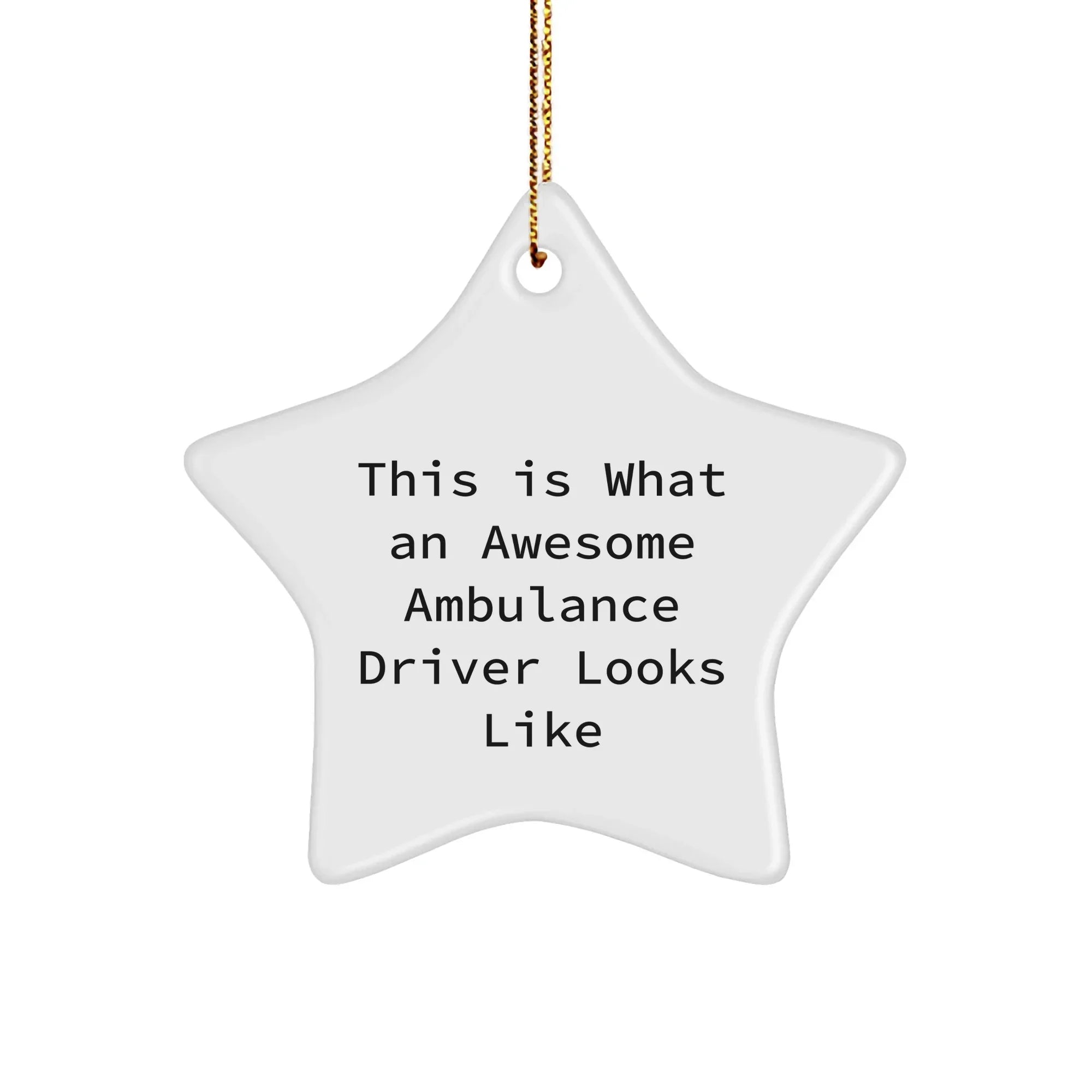 Ambulance Driver Gifts, This Is What Awesome Looks Like Star Ornament, Funny Quote Gifts from Men, for Ambulance Driver, Unique Christmas Unique Gifts