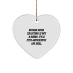 Antique Book Collecting Heart Ornament Gifts from Friends for Christmas - A Post-Apocalyptic Life Skill for Book Lovers