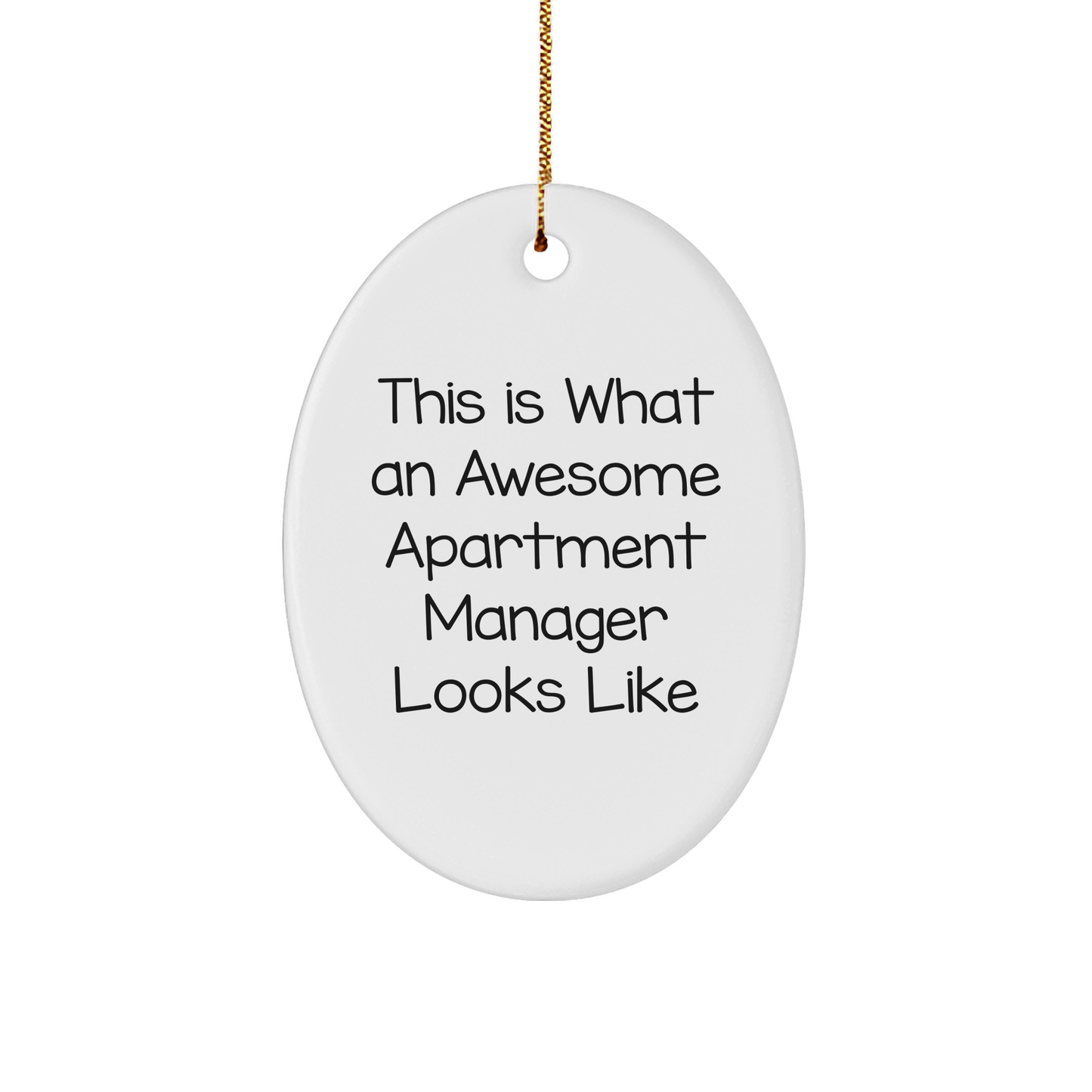 Apartment Manager Gifts from Friends Funny Oval Ornament for Christmas This Is What Awesome Apartment Manager Looks Like