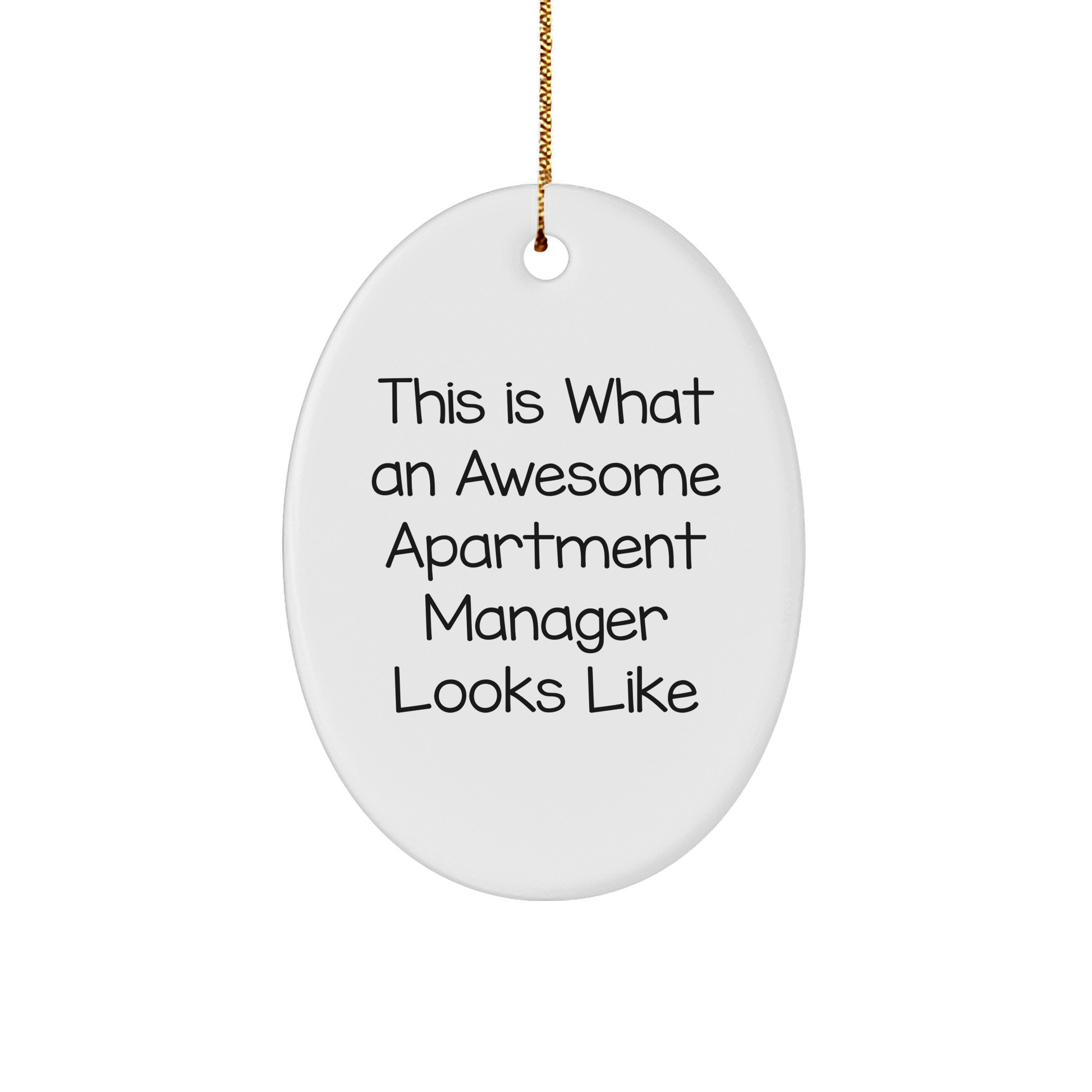 Apartment Manager Gifts from Friends Funny Oval Ornament for Christmas This Is What Awesome Apartment Manager Looks Like