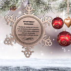 Apartment Manager Snowflake Ornament - Thanks for being who you are - Birthday Christmas Tree Gifts Coworkers Colleague Boss