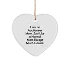Auctioneer Mom's Heartfelt Gift, Gifts from Mom to Auctioneer, Inspirational Heart Ornament for Christmas