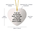 Auctioneer Mom's Heartfelt Gift, Gifts from Mom to Auctioneer, Inspirational Heart Ornament for Christmas