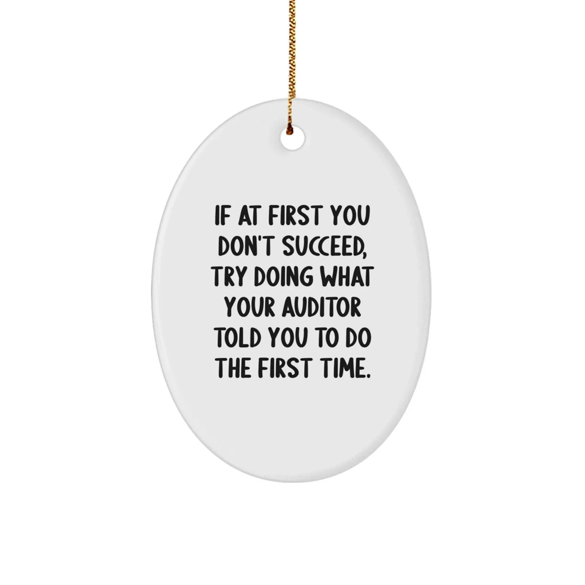 Auditor Oval Ornament Funny Quote Gifts from Friends, Gifts for Auditor, Christmas Unique Gifts