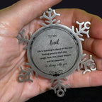 Aunt Christmas Snowflake Ornament Motivational Birthday Gifts - Life is learning to dance in the rain