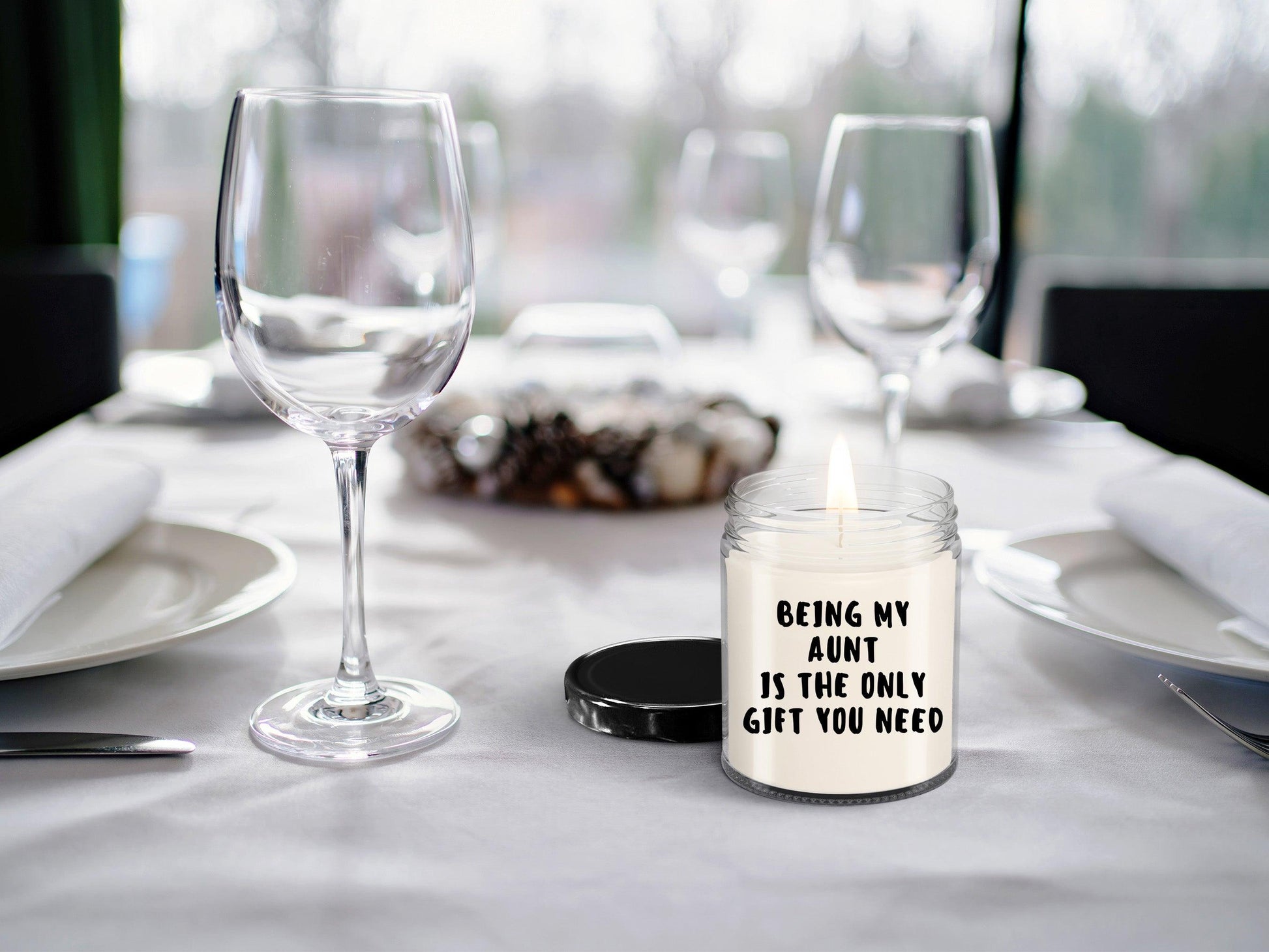Aunt Gift Ideas -  Being My Aunt is The Only Gift You Need Scented Soy Candle - Mallard Moon Gift Shop