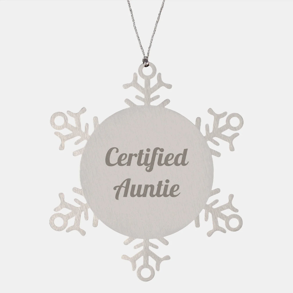 Auntie's Funny Christmas Snowflake Ornament Gifts from Family, Friends, or Coworkers
