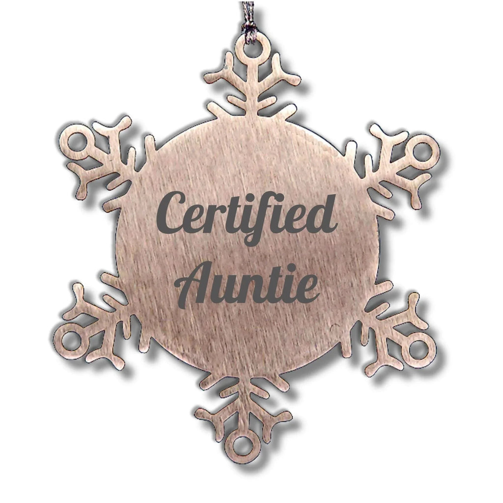 Auntie's Funny Christmas Snowflake Ornament Gifts from Family, Friends, or Coworkers