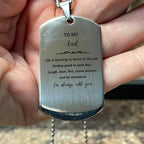 Aunt Silver Dog Tag Necklace Birthday Gifts - Life is learning to dance in the rain