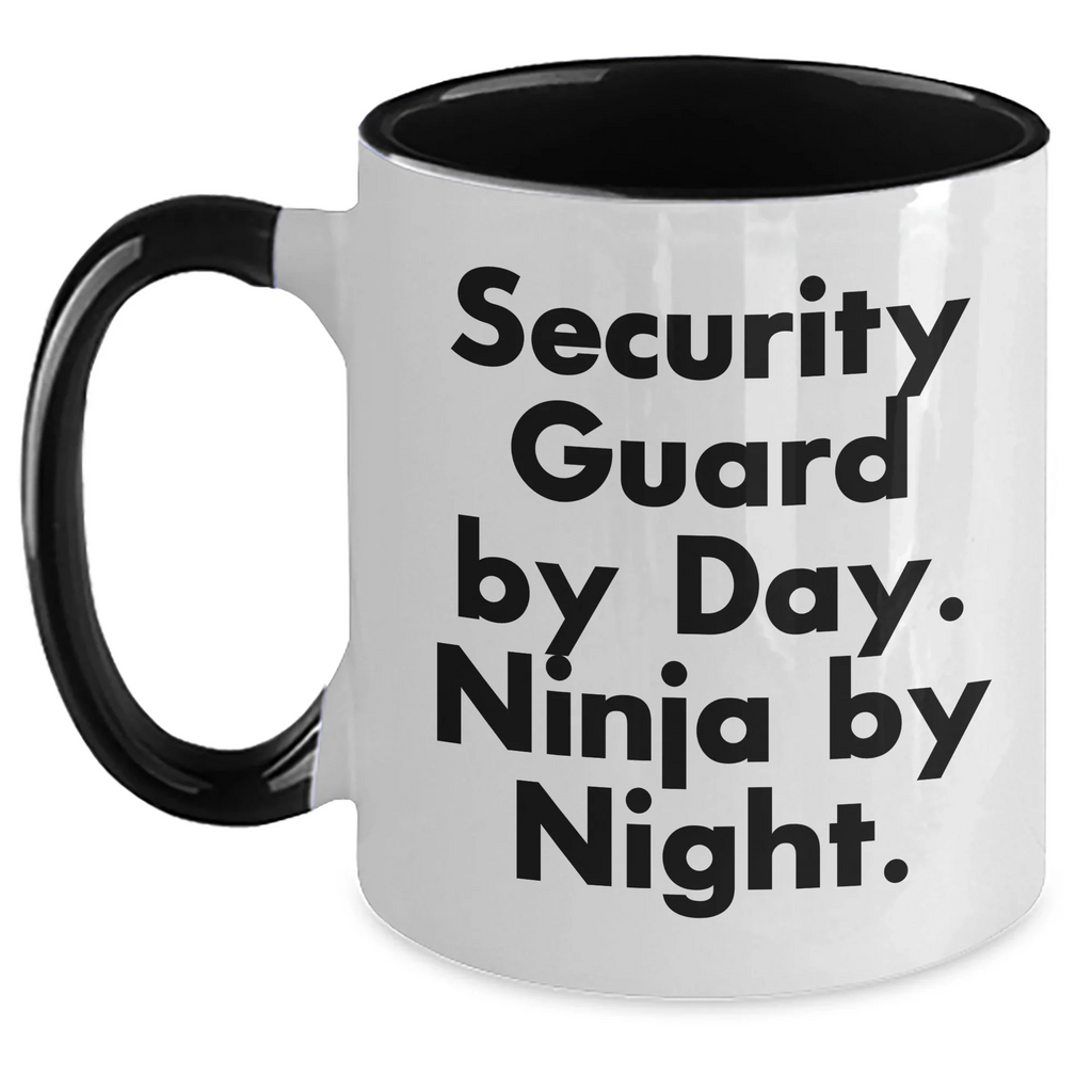 Security Guard By Day Funny Two Tone Coffee Mugs Gifts from Men to Security Guard Graduation Unique