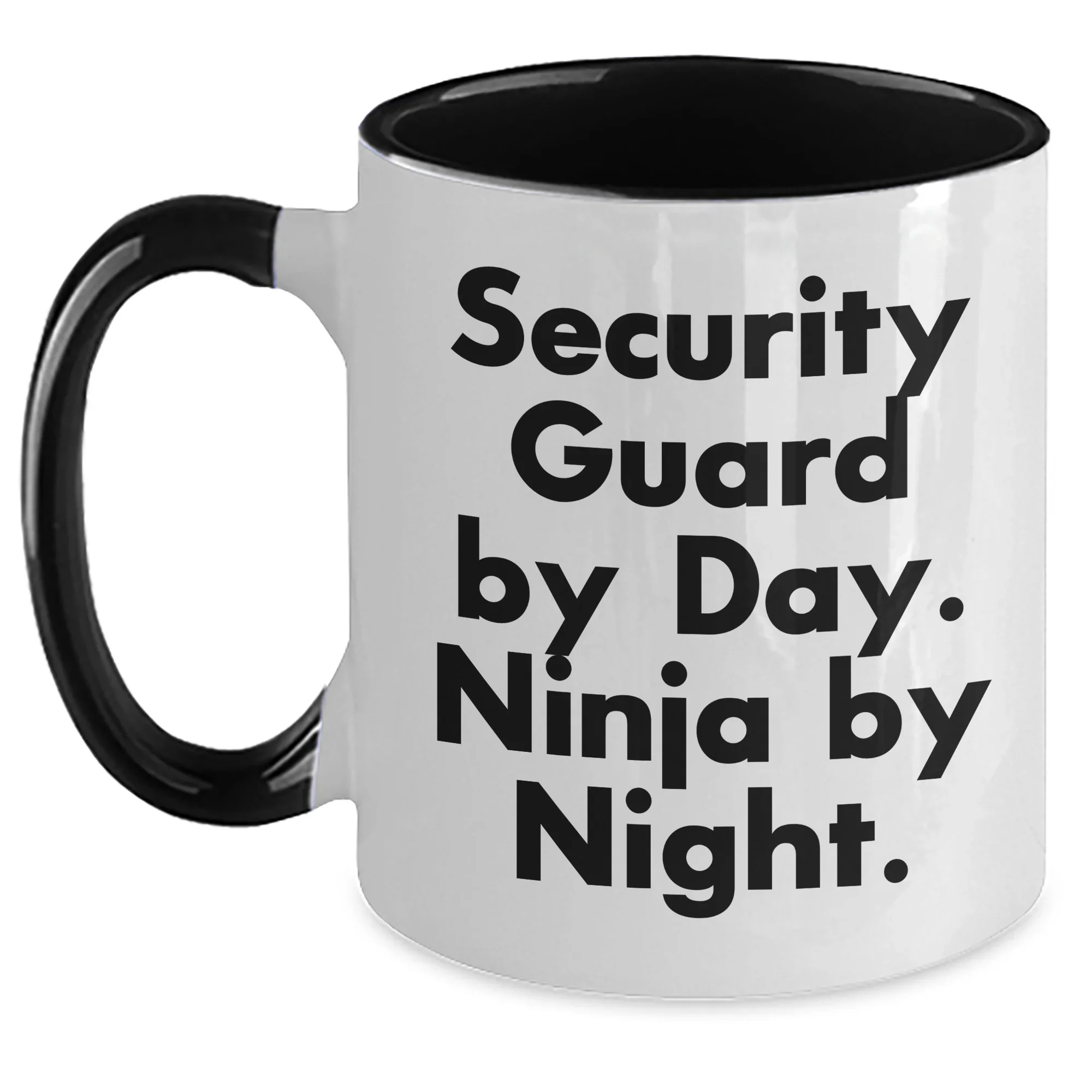 Security Guard By Day Funny Two Tone Coffee Mugs Gifts from Men to Security Guard Graduation Unique